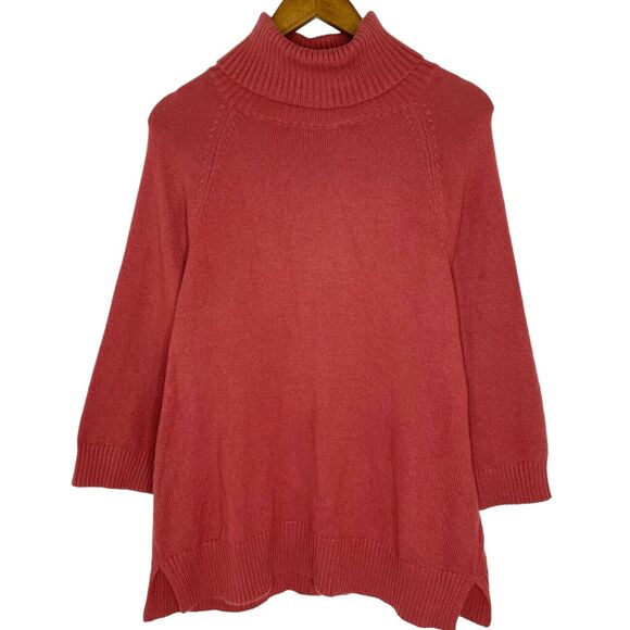 Soft Surroundings 3/4 Sleeve Turtle Neck Pull Over Sweater Size Small Women’s - Picture 1 of 11
